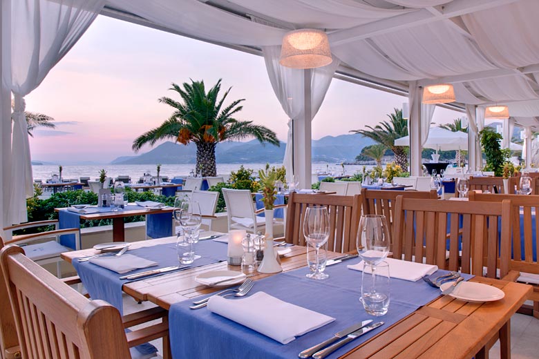 Watch the sunset from the hotel's beachfront Miramare Restaurant - photo courtesy of Valamar Riviera dd