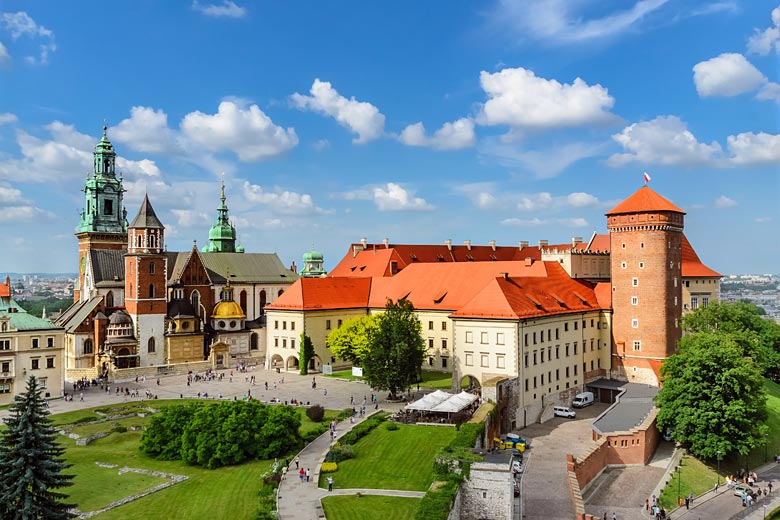 The expansive Wawel Royal Castle, Krakow