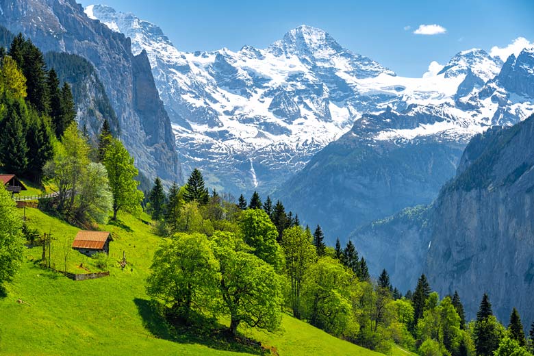 Spring in Wengen in the Bernese Oberland, Switzerland