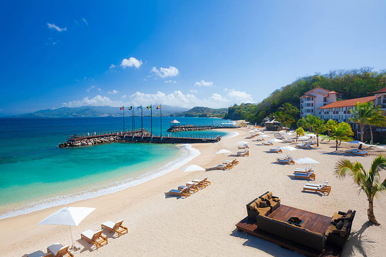 The white sands lining the shore of Sandals Grenada - photo courtesy of Sandals Resorts