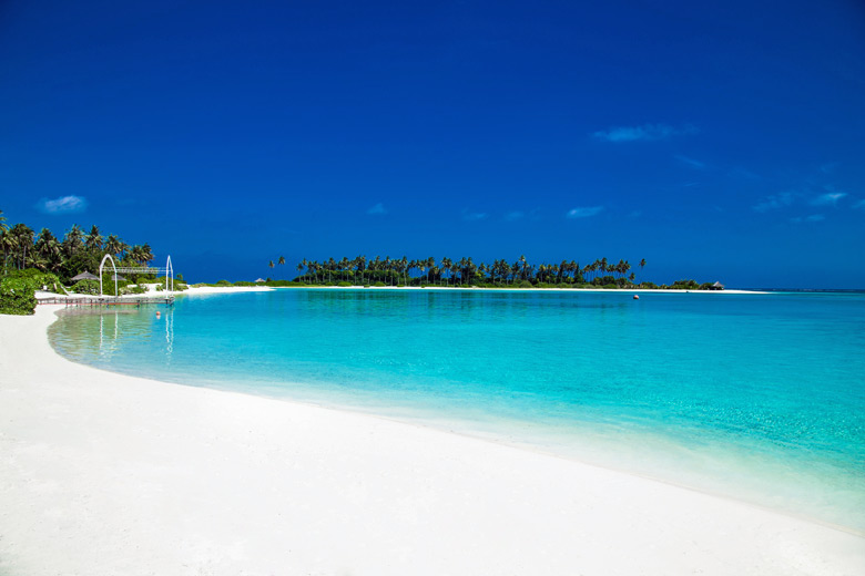 The platinum sands of Olhuveli Island The platinum sands of Olhuveli Island