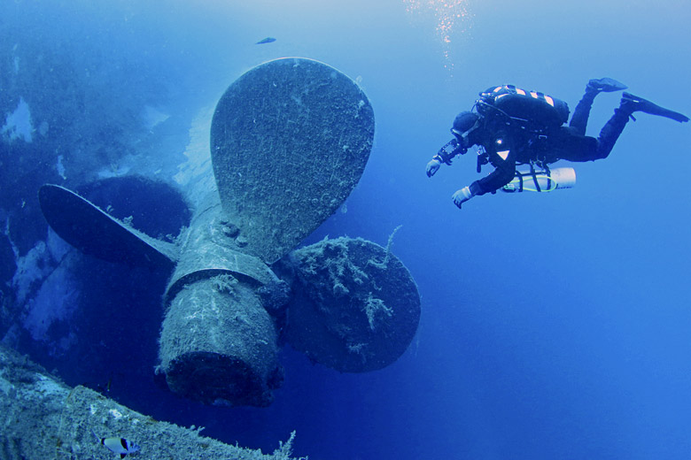 Diving on the wreck of the Zenobia, Cyprus © Nikolay - Adobe Stock Image