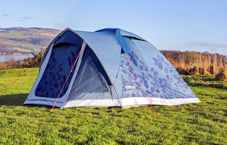 Eco-friendly Devon 300 tent - made using 69 plastic bottles © Vango