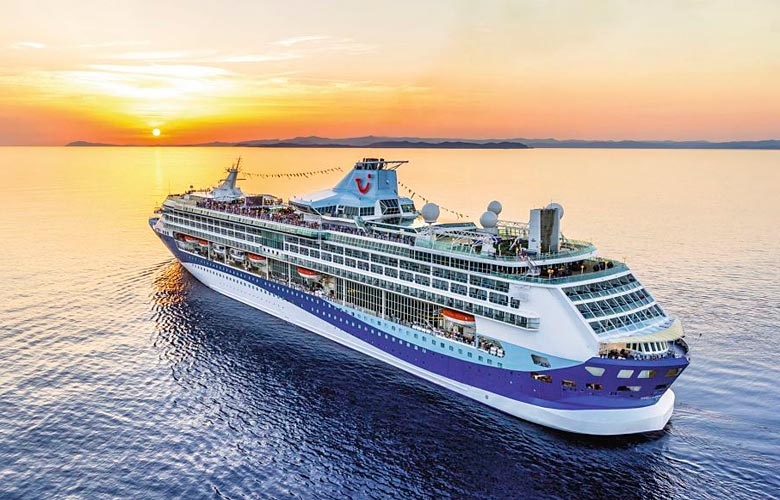 TUI's Marella Discovery cruise ship at sea - photo courtesy of Marella Cruises