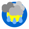 Mostly cloudy with rain (5-10 mm of rainfall expected) today in Rochdale