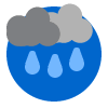 Cloudy with some rain (30-40 mm of rainfall expected)
